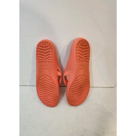 Crocs kadee II Women's Size 8 Coral Orange thong flip flop slides Slip Ons - Picture 11 of 15